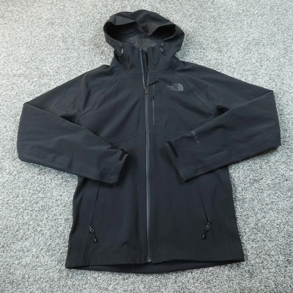 North Face Jacket Mens S Black Apex Flex GORE TEX Hooded Waterproof Coat Outdoor
